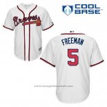 Maglia Baseball Uomo Atlanta Braves 5 Frojodie Freeman Bianco Home Cool Base