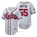 Maglia Baseball Uomo Atlanta Braves Chris Martin Cooperstown Collection Autentico Bianco