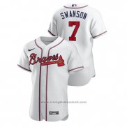 Maglia Baseball Uomo Atlanta Braves Dansby Swanson Autentico Bianco