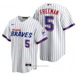 Maglia Baseball Uomo Atlanta Braves Freddie Freeman Replica 2021 City Connect Bianco