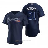 Maglia Baseball Uomo Atlanta Braves Greg Maddux Autentico 2020 Alternato Blu