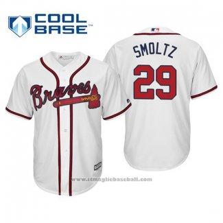 Maglia Baseball Uomo Atlanta Braves John Smoltz Cool Base Home 2019 Bianco