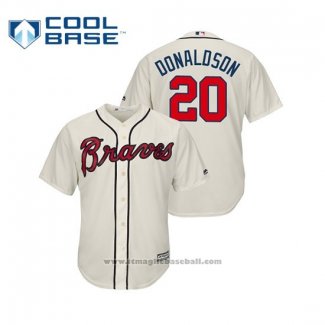 Maglia Baseball Uomo Atlanta Braves Josh Donaldson Cool Base Alternato Crema