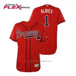 Maglia Baseball Uomo Atlanta Braves Ozzie Albies Flex Base Autentico Collezione Alternato 2019 Rosso