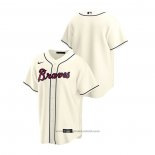 Maglia Baseball Uomo Atlanta Braves Replica 2020 Alternato Crema