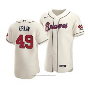 Maglia Baseball Uomo Atlanta Braves Robbie Erlin Autentico Alternato 2020 Crema