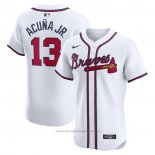 Maglia Baseball Uomo Atlanta Braves Ronald Acuna JR. Home Elite Bianco
