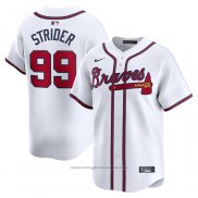 Maglia Baseball Uomo Atlanta Braves Spencer Strider Home Limited Bianco