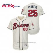 Maglia Baseball Uomo Atlanta Braves Tyler Flowers Autentico Flex Base Crema