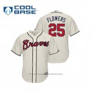 Maglia Baseball Uomo Atlanta Braves Tyler Flowers Cool Base Alternato 2019 Crema