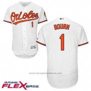 Maglia Baseball Uomo Baltimore Orioles 1 Michael Bourn Bianco Flex Base