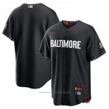 Maglia Baseball Uomo Baltimore Orioles 2023 City Connect Replica Nero