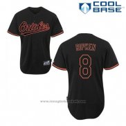 Maglia Baseball Uomo Baltimore Orioles 8 Cal Ripken Nero Fashion Cool Base