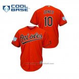 Maglia Baseball Uomo Baltimore Orioles Adam Jones 2019 Allenamento Primaverile Cool Base Arancione