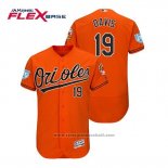 Maglia Baseball Uomo Baltimore Orioles Chris Davis Flex Base Allenamento Primaverile 2019 Arancione