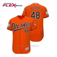 Maglia Baseball Uomo Baltimore Orioles Richard Bleier Flex Base Allenamento Primaverile 2019 Arancione