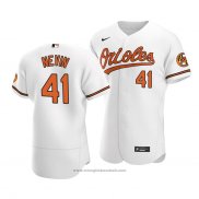 Maglia Baseball Uomo Baltimore Orioles Tyler Nevin Autentico Home Bianco