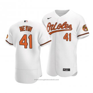 Maglia Baseball Uomo Baltimore Orioles Tyler Nevin Autentico Home Bianco