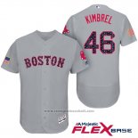 Maglia Baseball Uomo Boston Red Sox 2017 Stelle e Strisce 46 Craig Kimbrel Grigio Flex Base