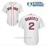 Maglia Baseball Uomo Boston Red Sox 2 Xander Bogaerts Bianco Home Cool Base