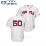 Maglia Baseball Uomo Boston Red Sox Mookie Betts Cool Base Home Replica Bianco