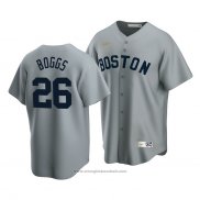 Maglia Baseball Uomo Boston Red Sox Wade Boggs Cooperstown Collection Road Grigio