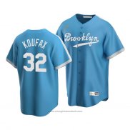 Maglia Baseball Uomo Brooklyn Los Angeles Dodgers Light Blue Sandy Koufax Cooperstown Collection Alternato Blu