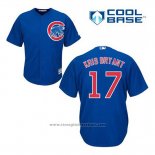 Maglia Baseball Uomo Chicago Cubs 17 Kris Bryant Blu Alternato Cool Base