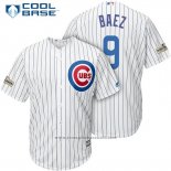 Maglia Baseball Uomo Chicago Cubs 2017 Postseason 9 Javier Baez Bianco Cool Base