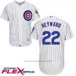 Maglia Baseball Uomo Chicago Cubs 22 Bianco Jason Heyward Autentico Collection Flex Base