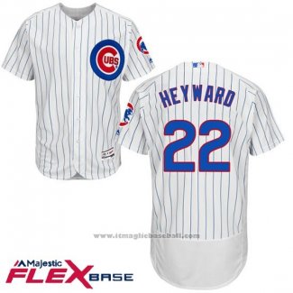 Maglia Baseball Uomo Chicago Cubs 22 Bianco Jason Heyward Autentico Collection Flex Base