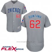 Maglia Baseball Uomo Chicago Cubs 62 Jose Quintana Grigio Flex Base