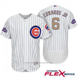 Maglia Baseball Uomo Chicago Cubs 6 Carl Edwards Jr. Bianco Or Flex Base