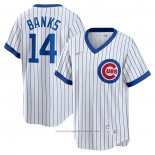 Maglia Baseball Uomo Chicago Cubs Ernie Banks Bianco Primera Cooperstown Collection Bianco