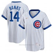 Maglia Baseball Uomo Chicago Cubs Ernie Banks Bianco Primera Cooperstown Collection Bianco