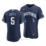 Maglia Baseball Uomo Chicago Cubs Matt Duffy 2021 City Connect Autentico Blu