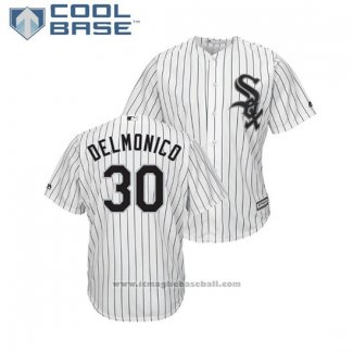 Maglia Baseball Uomo Chicago White Sox Nicky Delmonico Cool Base Home Bianco