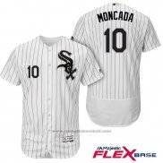 Maglia Baseball Uomo Chicago White Sox Yoan Moncada 10 Bianco Home Autentico Flex Base