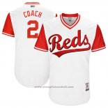 Maglia Baseball Uomo Cincinnati Reds 2017 Little League World Series 2 Zack Cozart Bianco