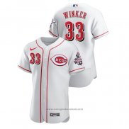 Maglia Baseball Uomo Cincinnati Reds Jesse Winker Authentic Bianco