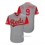 Maglia Baseball Uomo Cincinnati Reds Jose Peraza 2018 LLWS Players Weekend El Llanero Grigio