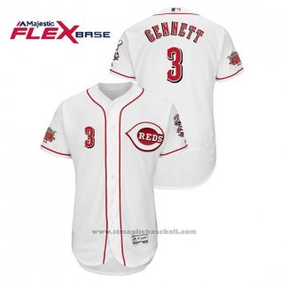 Maglia Baseball Uomo Cincinnati Reds Scooter Gennett Flex Base Bianco