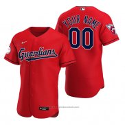 Maglia Baseball Uomo Cleveland Guardians Personalizzate Autentico Alternato Rosso