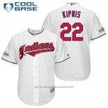 Maglia Baseball Uomo Cleveland Indians 2017 Postseason 22 Jason Kipnis Bianco Cool Base