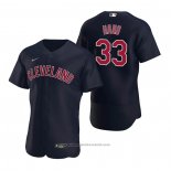 Maglia Baseball Uomo Cleveland Indians Brad Hand Alternato Autentico 2020 Blu