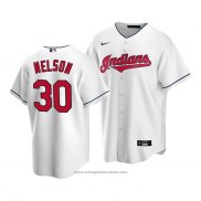 Maglia Baseball Uomo Cleveland Indians Kyle Nelson Replica Bianco