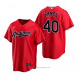 Maglia Baseball Uomo Cleveland Indians Wilson Ramos Replica Alternato Rosso