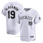 Maglia Baseball Uomo Colorado Rockies Charlie Blackmon Home Limited Bianco