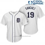 Maglia Baseball Uomo Detroit Tigers 2017 Stelle e Strisce Anibal Sanchez Bianco Cool Base