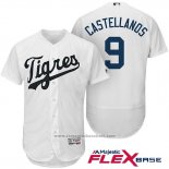 Maglia Baseball Uomo Detroit Tigers 9 Nick Castellanos Bianco Hispanic Heritage Flex Base Giocatore